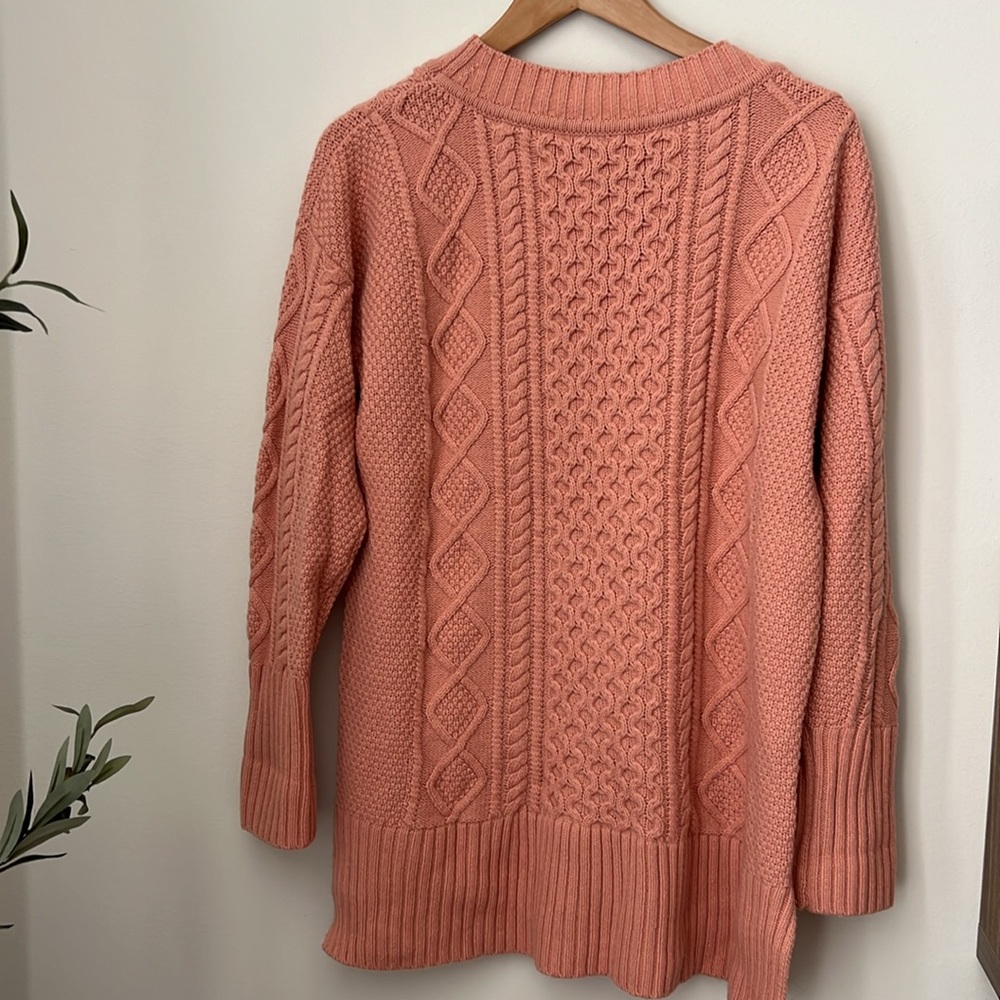 J. Crew Wool Blend Oversized Patchwork Cable-knit… - image 6